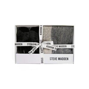 2-peice  Oversized Buffalo Plaid Scarf and Slippers BLACK MULTI | S